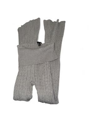 Grey cable knit leggings